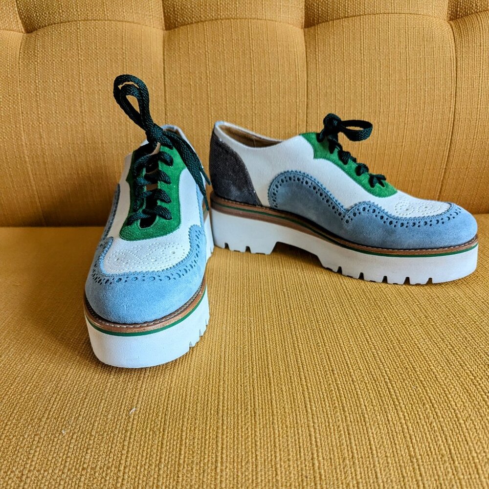Office of Angela Scott Miss Lucy Derby Oxford women's shoes Sz 39.5 EU/9 US